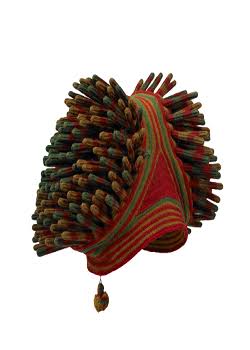 Ceremonial cap with woven fringe — North West Elites e.V.